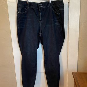Lame Bryant High Rise skinny jeans 24 Tighter tummy technology T3 dark wash